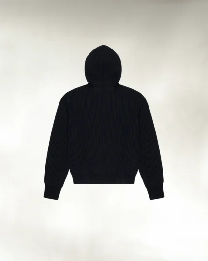 Fisherman Knit Hoodie "black" [made to order]